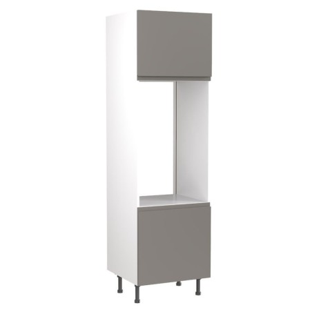 Flatpack Double Oven Tower J-pull Super Gloss Dust Grey 600mm - FKKJ0321