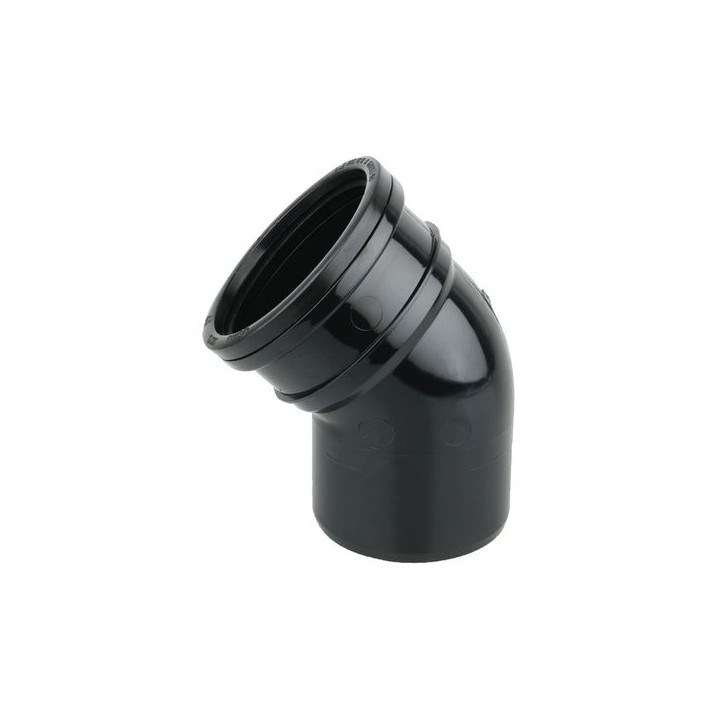 Wavin OsmaSoil S/S bend 45ï¿½ 110mm black