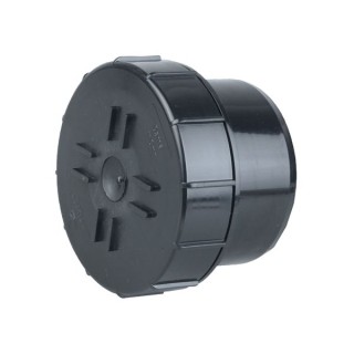 Wavin OsmaSoil plain ended access plug 110m black