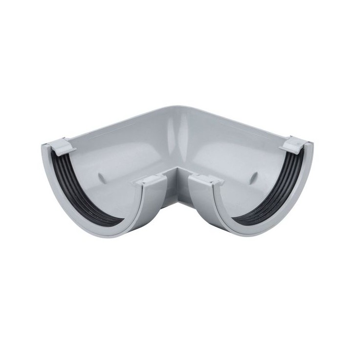 Wavin Osma RoundLine gutter angle 90° 112mm grey 0T003G
