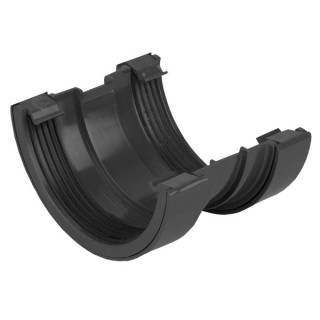 Wavin Osma RoundLine gutter union 112mm black 0T009B