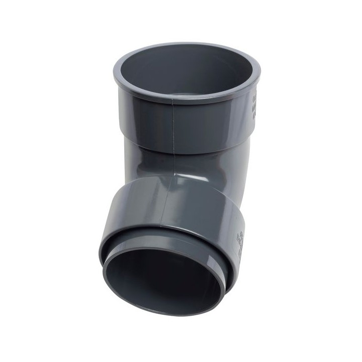 Wavin Osma RoundLine offset bend socket 68mm anthracite grey 0T025AG