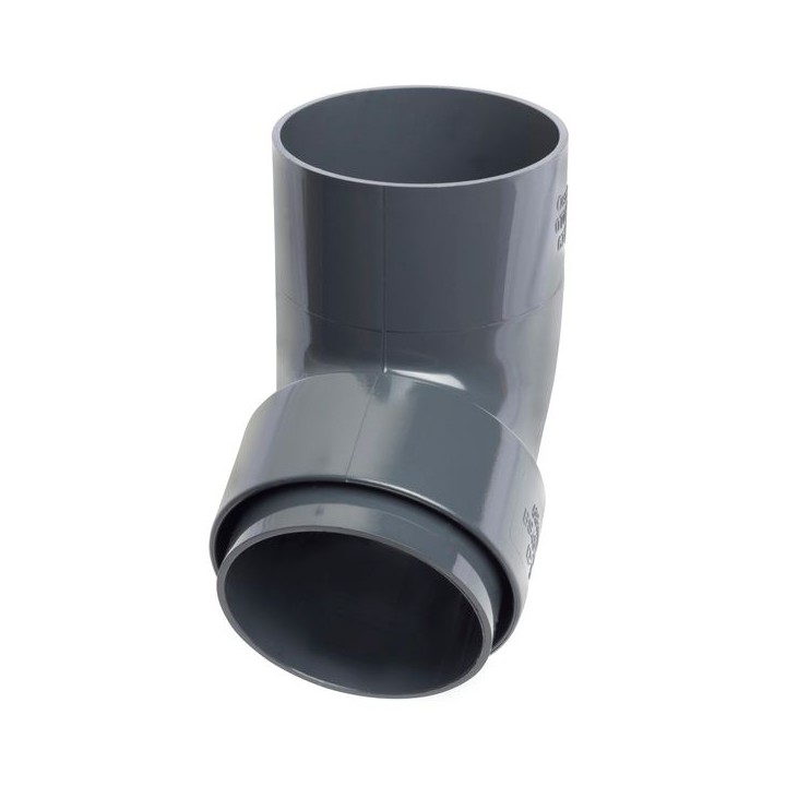 Wavin Osma RoundLine offset bend spigot 68mm anthracite grey 0T026AG