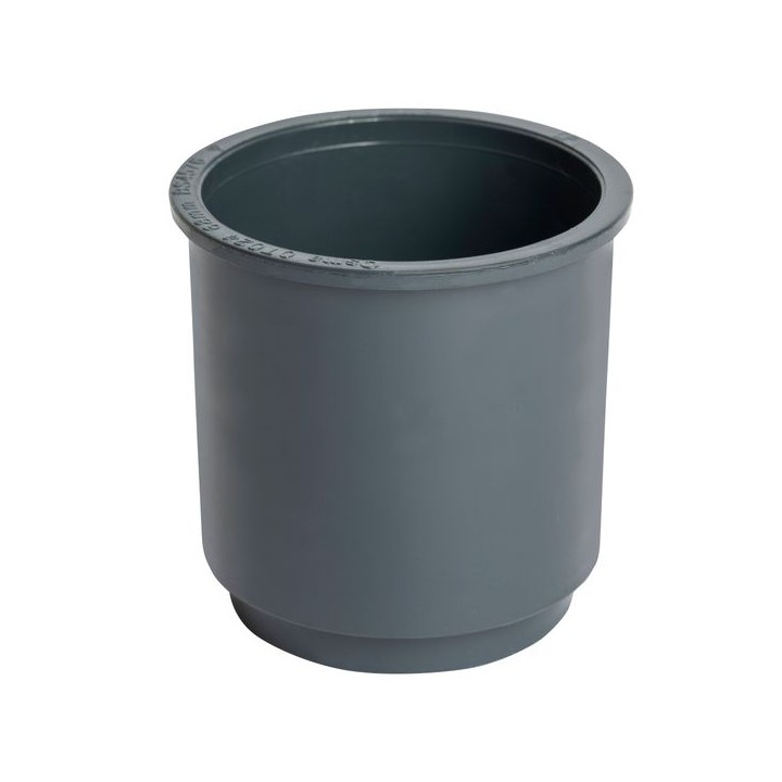 Wavin Osma RoundLine pipe connector 68mm anthracite grey 0T024AG