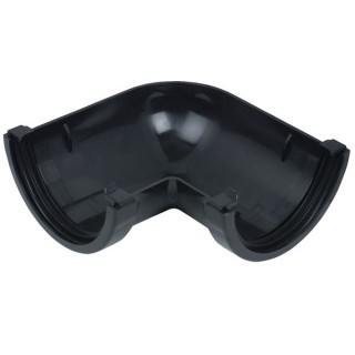 Floplast RA1B Black Half Round Gutter 90° Angle