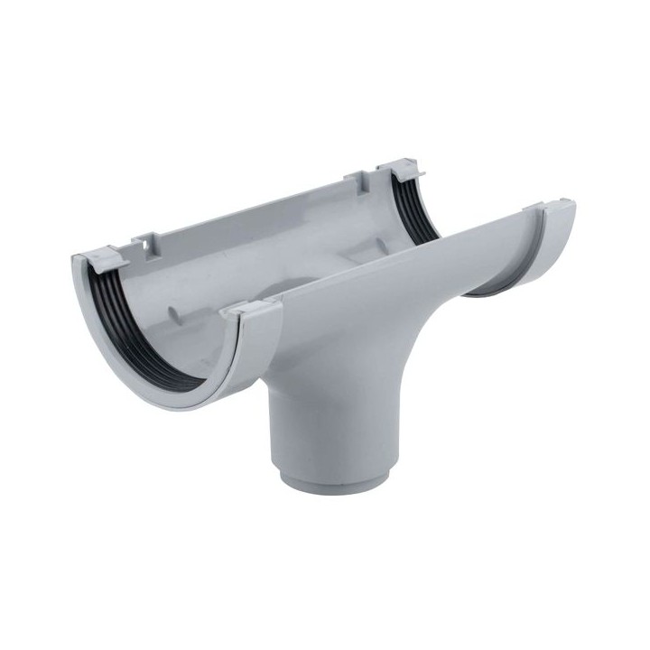 Wavin Osma RoundLine straight running outlet 112mm grey 0T624G