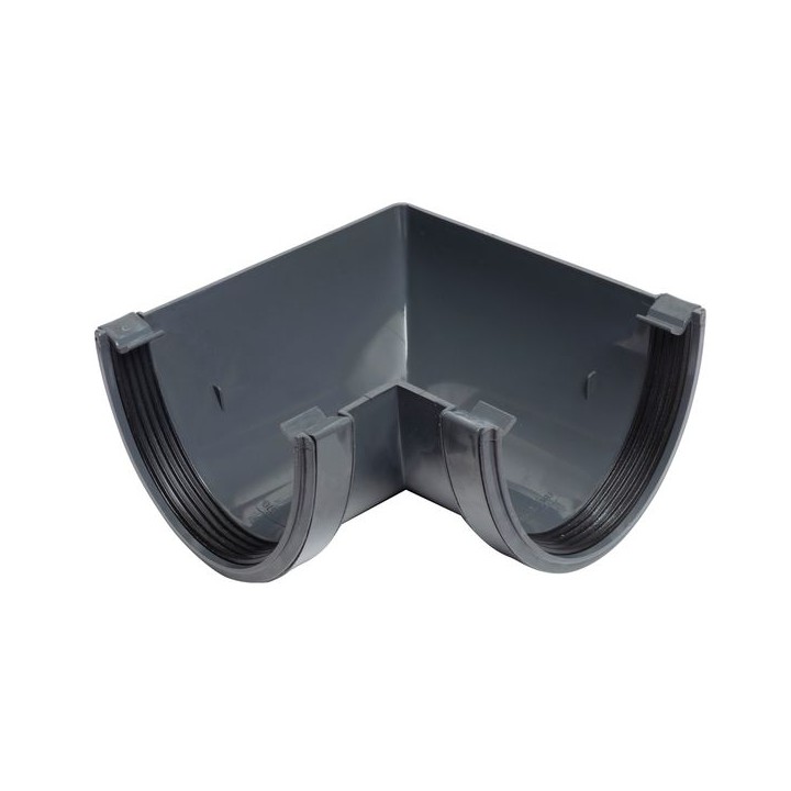 Wavin Osma DeepLine gutter angle 90° 113mm anthracite grey 9T903AG