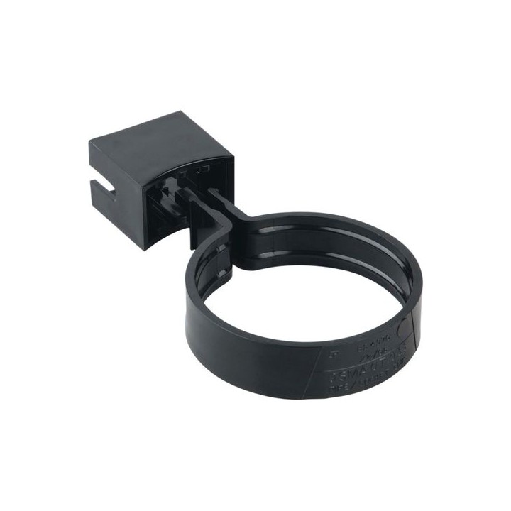 Wavin Osma RoundLine pipe or socket bracket 68mm black 0T033B