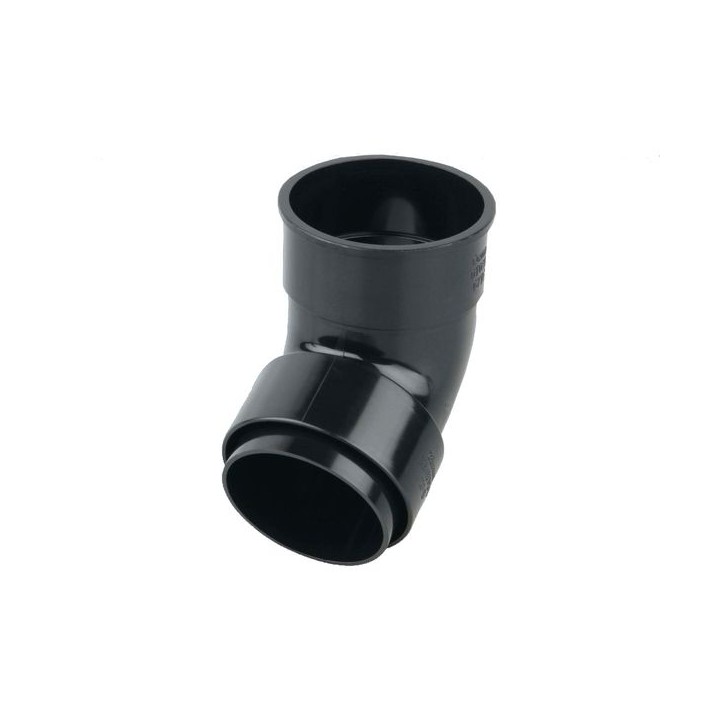 Wavin Osma RoundLine offset bend socket 68mm black 0T025B