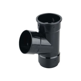 Wavin Osma RoundLine pipe branch 67.5° 68mm black 0T035B