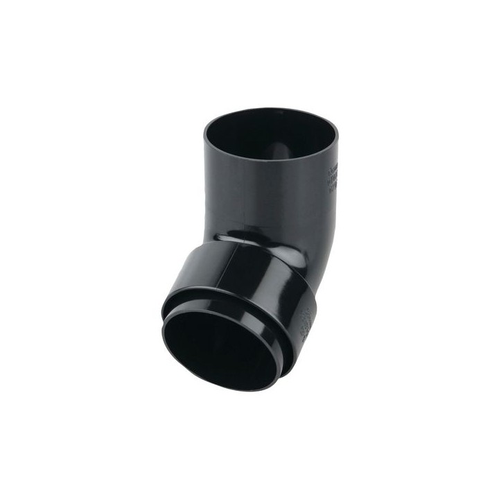 Wavin Osma RoundLine offset bend spigot 68mm black 0T026B