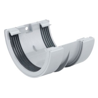 Wavin Osma RoundLine gutter jointing bracket 112mm grey 0T005G