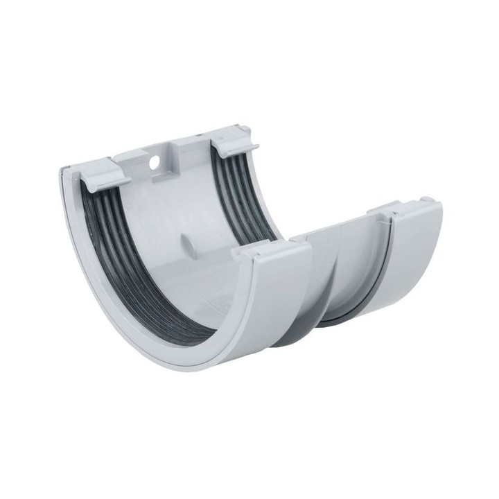Wavin Osma RoundLine gutter jointing bracket 112mm grey 0T005G