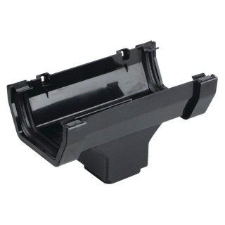 Wavin Osma SquareLine running outlet 100mm black 4T806B