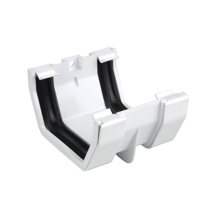 Wavin Osma SquareLine gutter jointing bracket 100mm white 4T805W