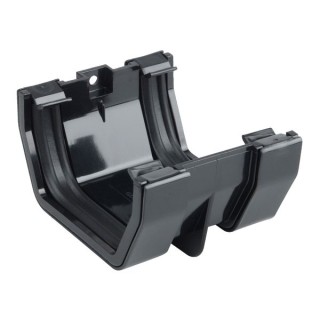 Wavin Osma SquareLine gutter jointing bracket 100mm black 4T805B