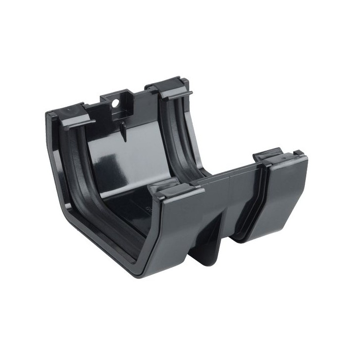 Wavin Osma SquareLine gutter jointing bracket 100mm black 4T805B