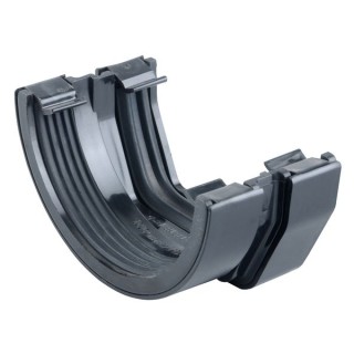 Osma SquareLine 4T818 Connector To 4.5" RoundLine Gutter 100mm Black