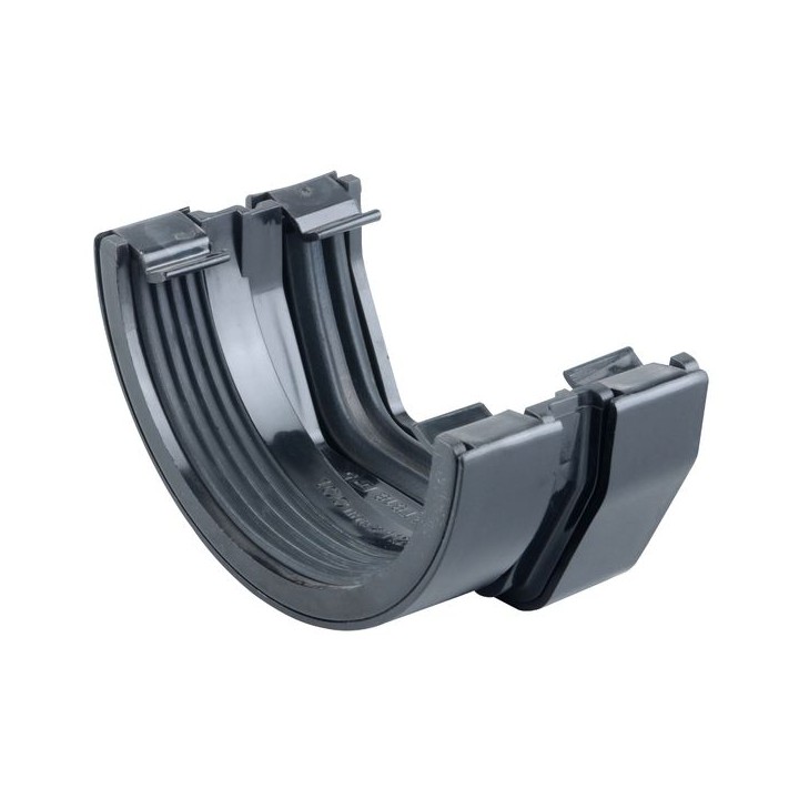 Osma SquareLine 4T818 Connector To 4.5" RoundLine Gutter 100mm Black
