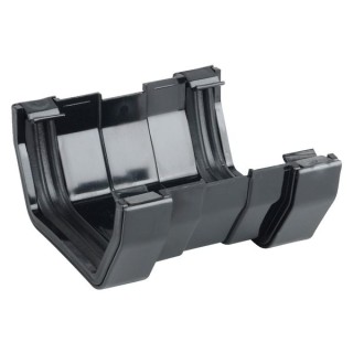 Wavin Osma SquareLine gutter union 100mm black 4T809B