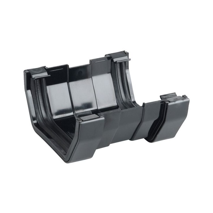 Wavin Osma SquareLine gutter union 100mm black 4T809B