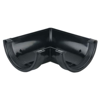 Wavin Osma RoundLine gutter angle 90° 112mm black 0T003B