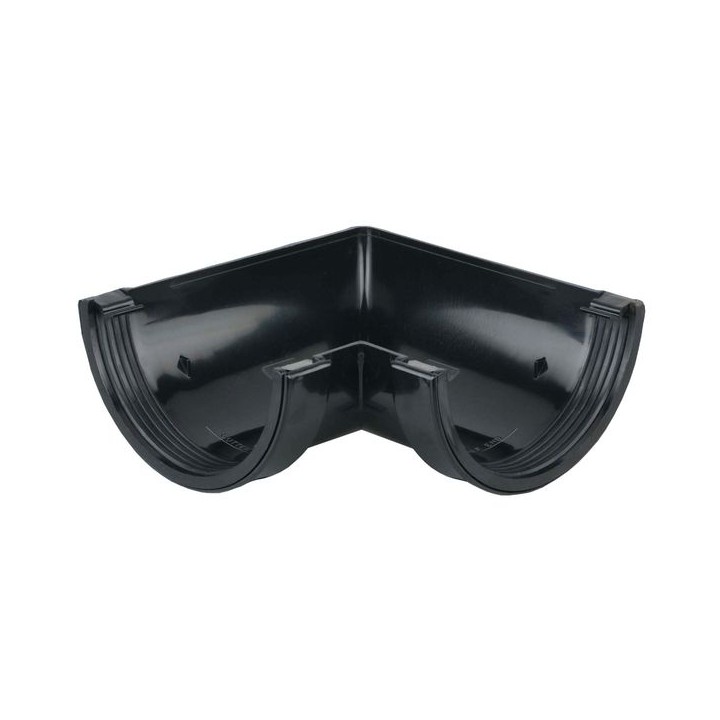 Wavin Osma RoundLine gutter angle 90° 112mm black 0T003B