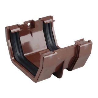 Osma SquareLine 4T805 Gutter Jointing Bracket 100mm Brown