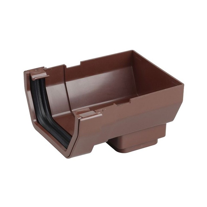 Osma SquareLine 4T807 Stopend Outlet 100mm Brown