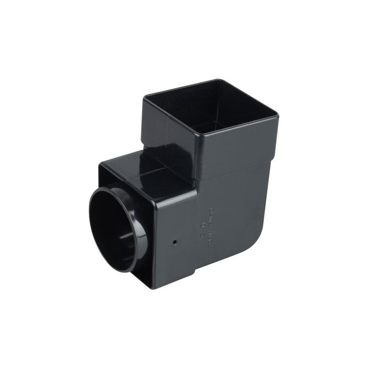 Wavin Osma SquareLine pipe bend 87.5° 61mm black