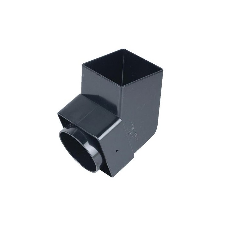 Wavin Osma SquareLine offset bend spigot 61mm black 4T826B