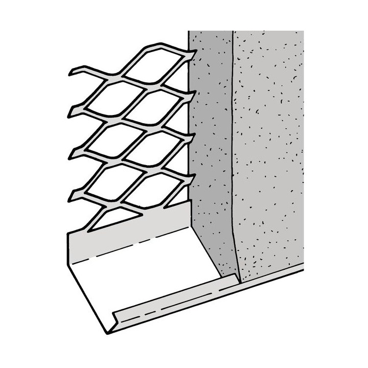 Expamet External Stainless Steel Renderstop Bead Standard Wing 20mm 3m