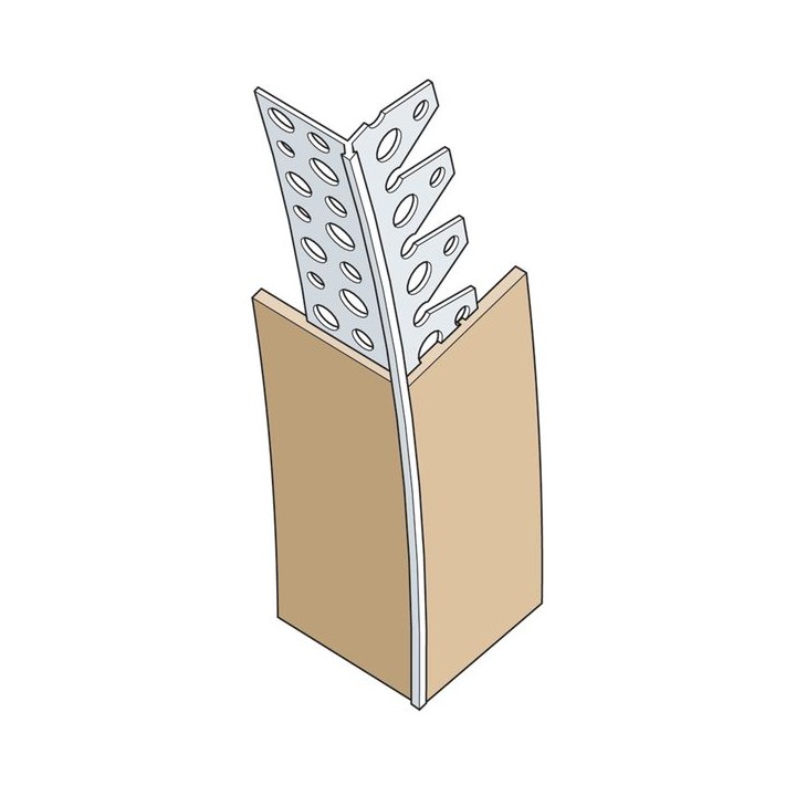 Expamet White Plastic Dry Lining Arch Bead 3000mm x 3mm x 1mm