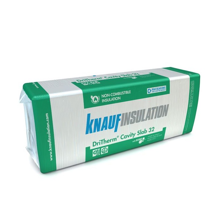 Knauf Dritherm Cavity Slab 32 75mm 455 x 1200mm 3.276m2 Per Pack