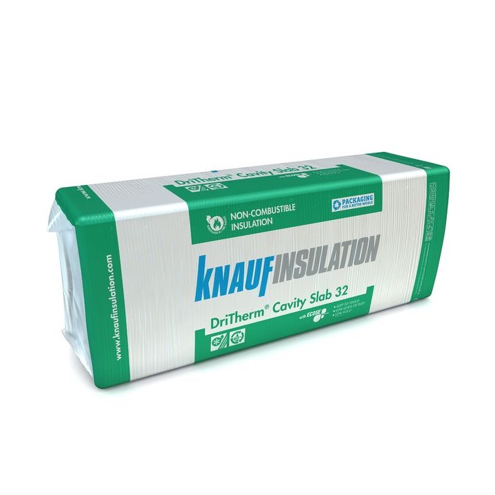 Knauf Dritherm Cavity Slab 32 125mm 455 x 1200mm 2.184m2 Per Pack