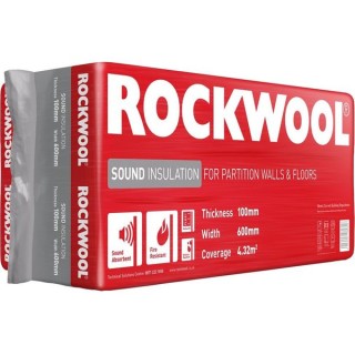 Rockwool Sound Insulation Slab 1200 x 600 x 100mm (4.32m2)