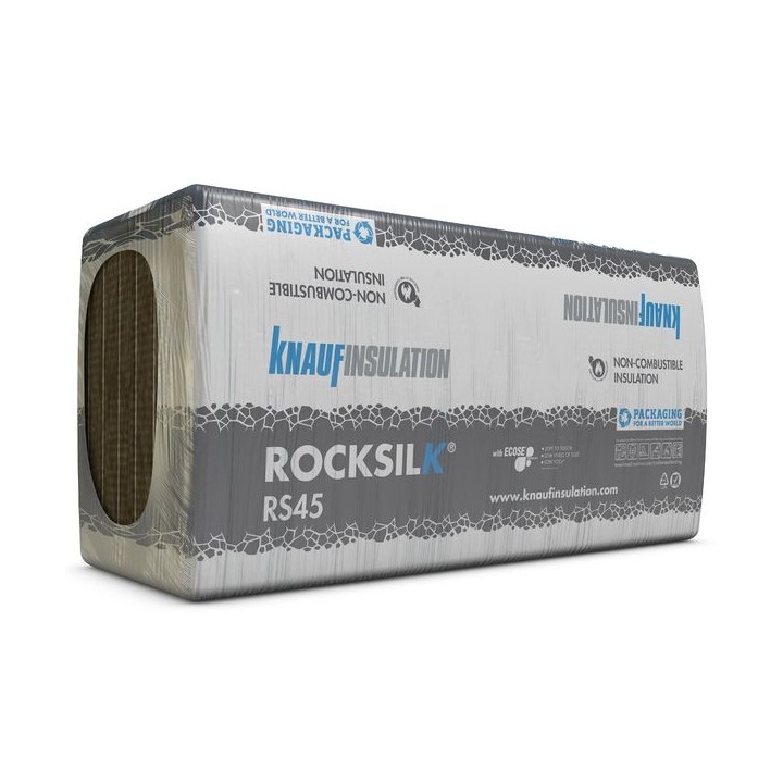 Knauf Insulation Rocksilk RS45 Slab 1200mm x 600mm x 100mm