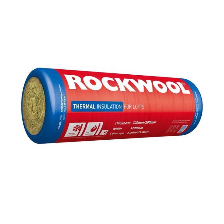 Rockwool Thermal Insulation Roll 100mm 1200mm x 2750mm