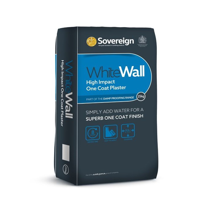 Sovereign 30806931 WhiteWall Onecoat Plaster 25kg