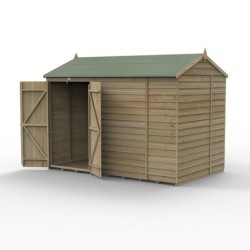 4LIFE Reverse Apex Shed 10 x 6 - Double Door - No Windows Home Delivery