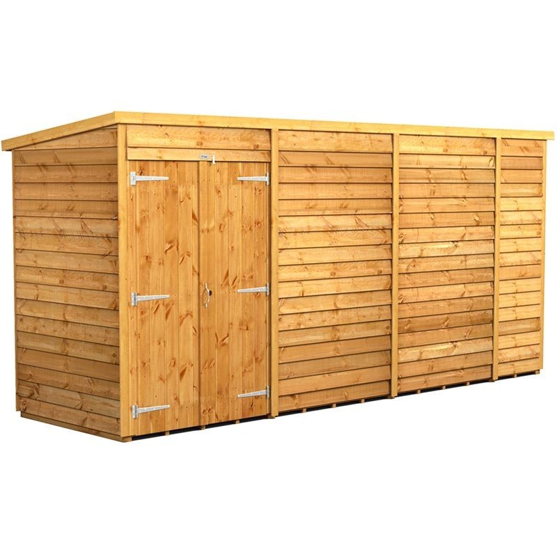 14 x 4 Power Overlap Pent Double Doors No Windows 14 x 4 Power Overlap Pent Double Doors No Windows
