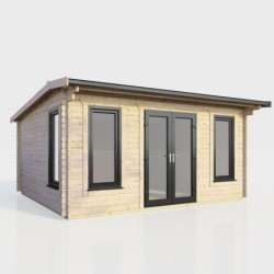 16 x 12 Power Apex Log Cabin Centre Doors