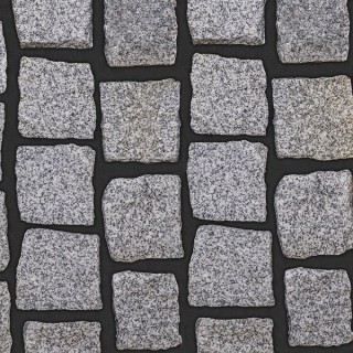 Talasey Cobblestone Natural Stone Block Paving Granite Silver 100 x 100mm