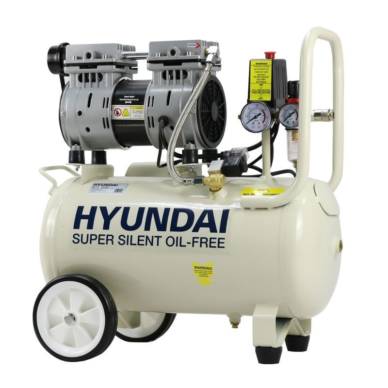 Hyundai 24 Litre Air Compressor  5.2CFM 118psi  Silenced  Oil Free  Direct Drive 1hp HY7524