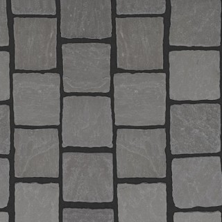 Talasey Cobblestone Sandstone Natural Stone Block Paving Pewter 100 x 100mm