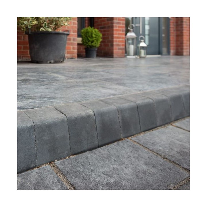Marshalls Keykerb Small Bullnosed Charcoal Kerb Pack 125mm x 100mm x 127mm