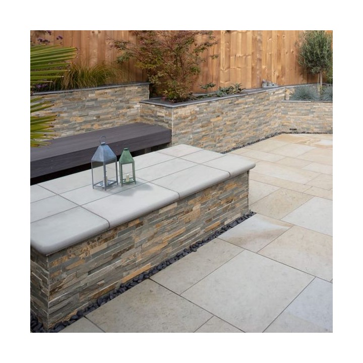 Marshalls Stoneface Drystack Veneer Harvest Mix Quartzite Walling Z Shape