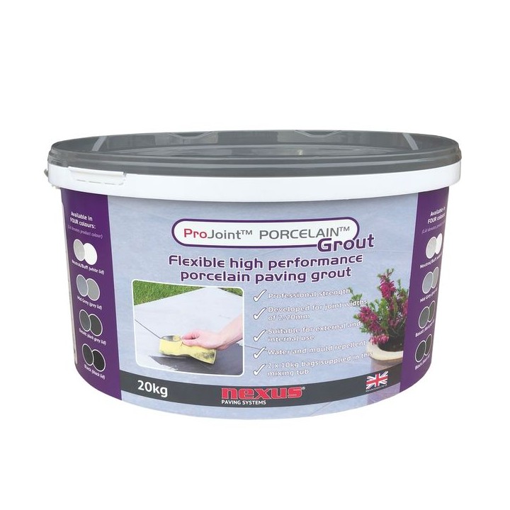Projoint Porcelain Paving Grout Mid Grey 20kg PG20g