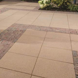 Tobermore Textured Concrete Paving Slabs - Buff 600 x 600 x 40mm