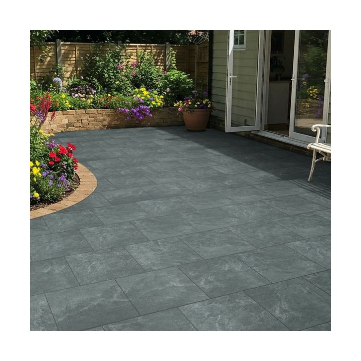 Global Stone Porcelain Paving Station Black 600 x 600 x 20mm